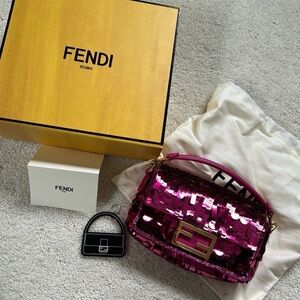 Fendi Shimmering Pink Sequin Shoulder Bag